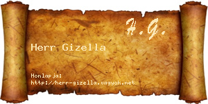 Herr Gizella névjegykártya